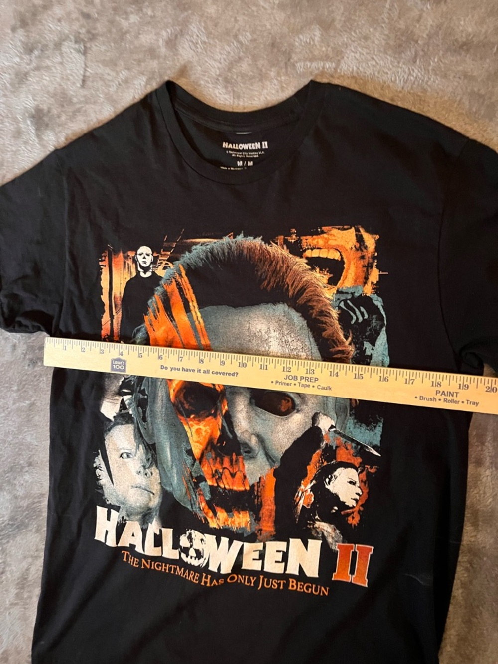 Halloween II Graphic Tee - Black with Orange & White Print - Picture 5 of 6